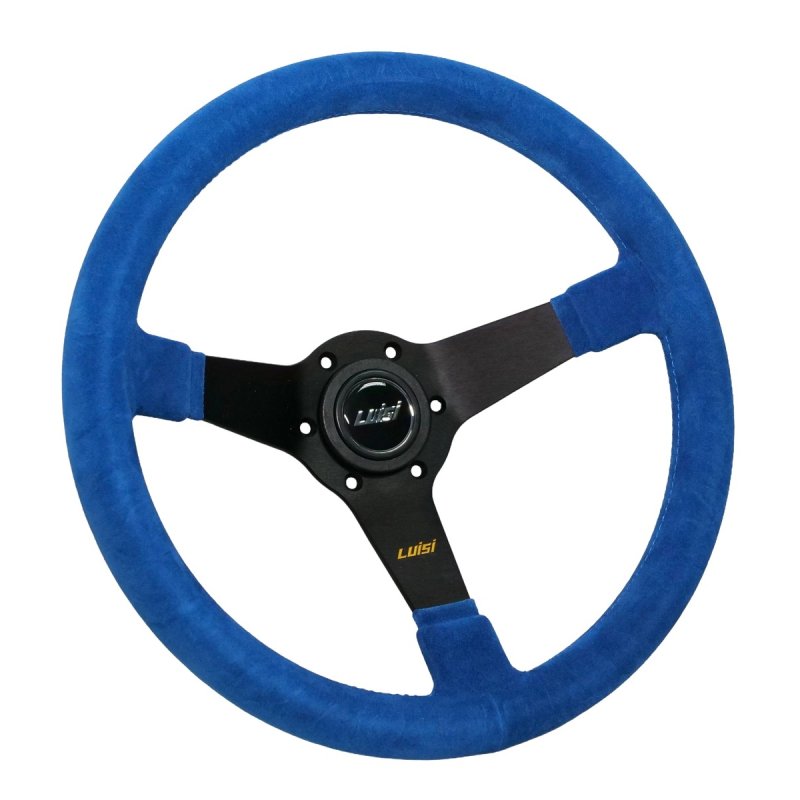 Luisi Mirage Sportlenkrad Wildleder blau geschüsselt & TÜV Prüfbericht